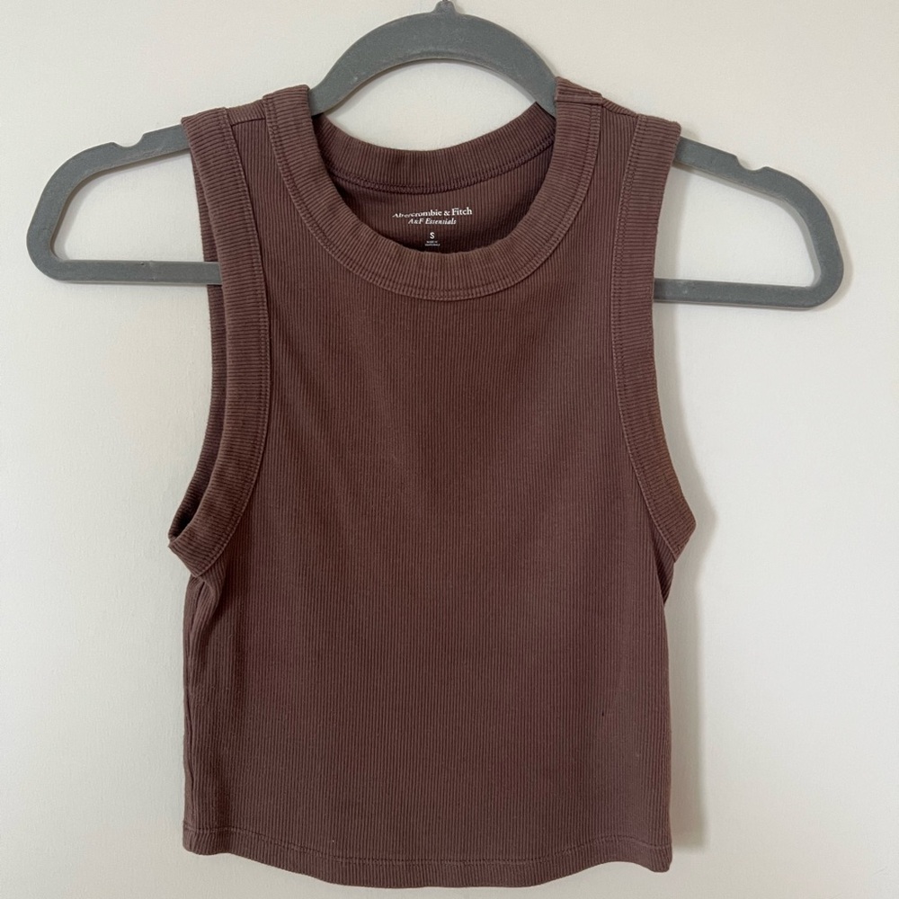 Abercrombie & Fitch Brown Sleeveless Top Essentials
